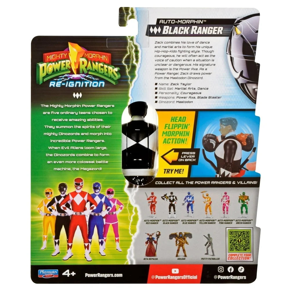 Power Rangers Mighty Morphin' Re-Ignite Action Figure Black Ranger