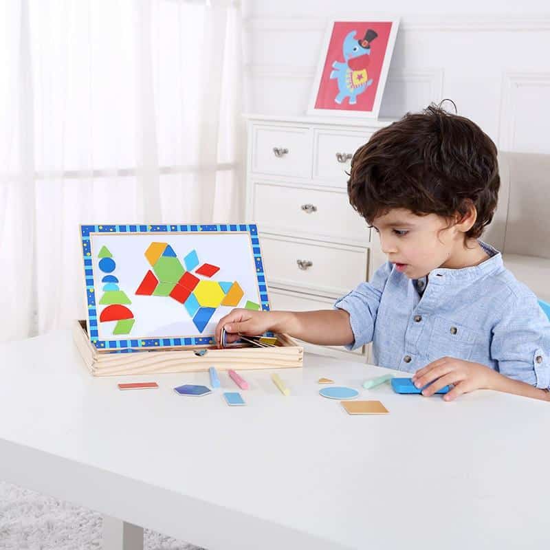 Tooky Toys Wooden Magnetic Activity Board 117pc