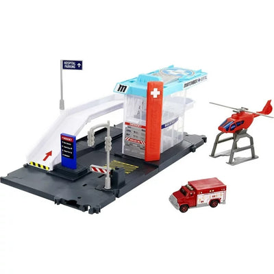 Matchbox Action Driver Helicopter Rescue Playset