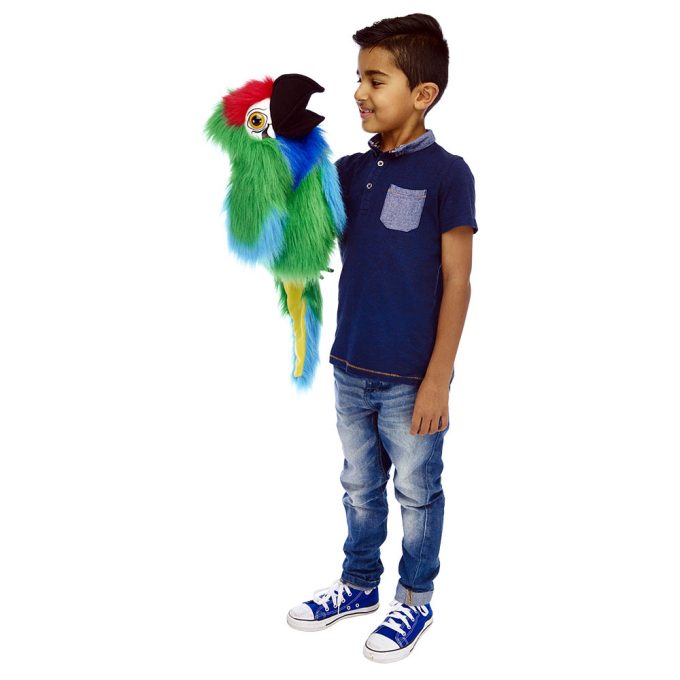 The Puppet Company Large Birds Hand Puppet Military Macaw