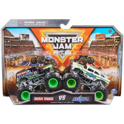 Monster Jam Monster Trucks Twin Pack Grave Digger vs Avenger