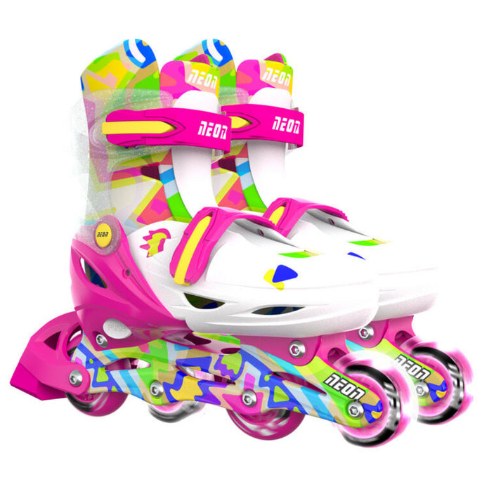 Yvolution Neon Combo Skates Size 34-37 Pink/ White