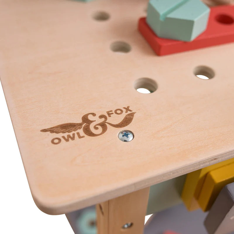 Owl And Fox Wooden Workbench