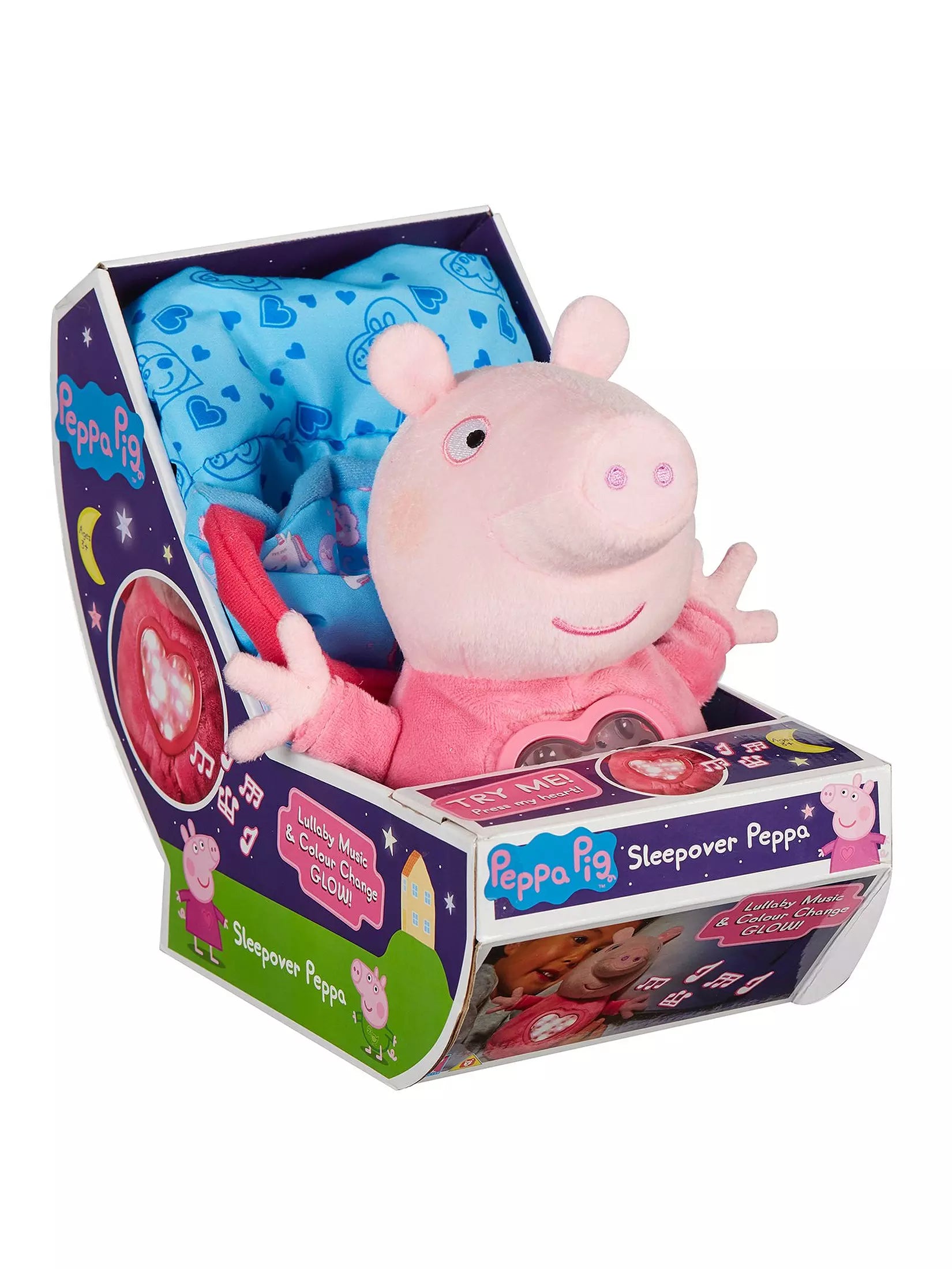 Peppa Pig Sleepover Peppa Soft Toy With Lullaby Music