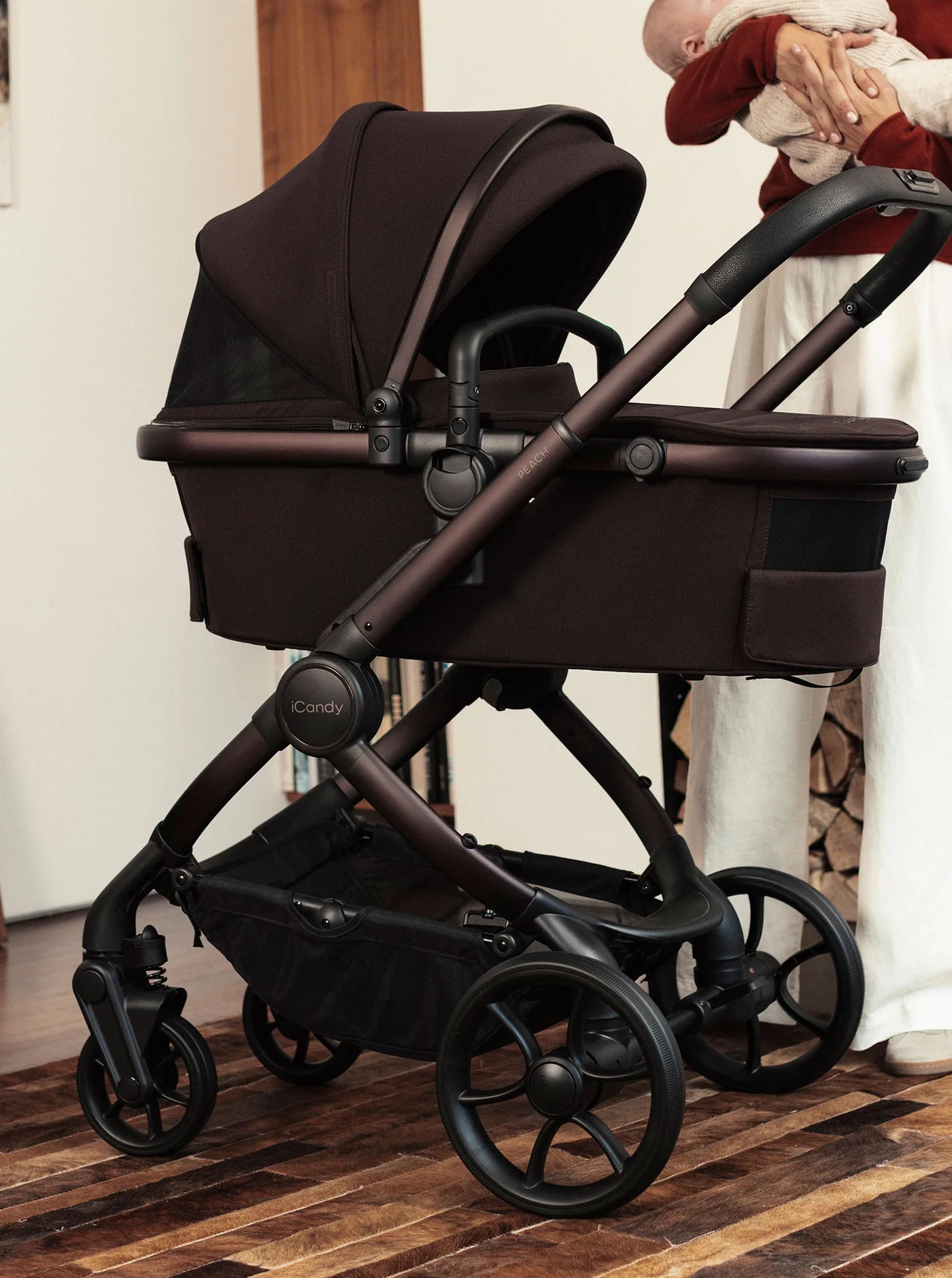 iCandy Peach 8 Stroller And Carry Cot With Accessories Bundle Coffee Bean