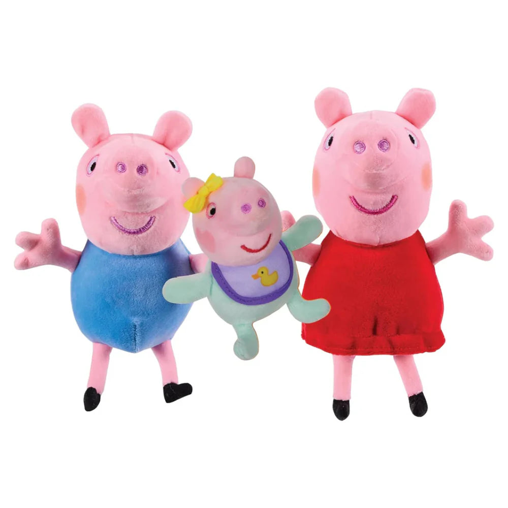 Peppa Pig 3pk Soft Toy Set Peppa George And Evie