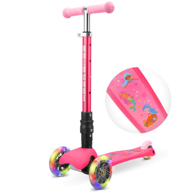 Bold Cube Teeny Fold 3 Wheel Foldable Scooter Mermaid Pink 3-8 Years