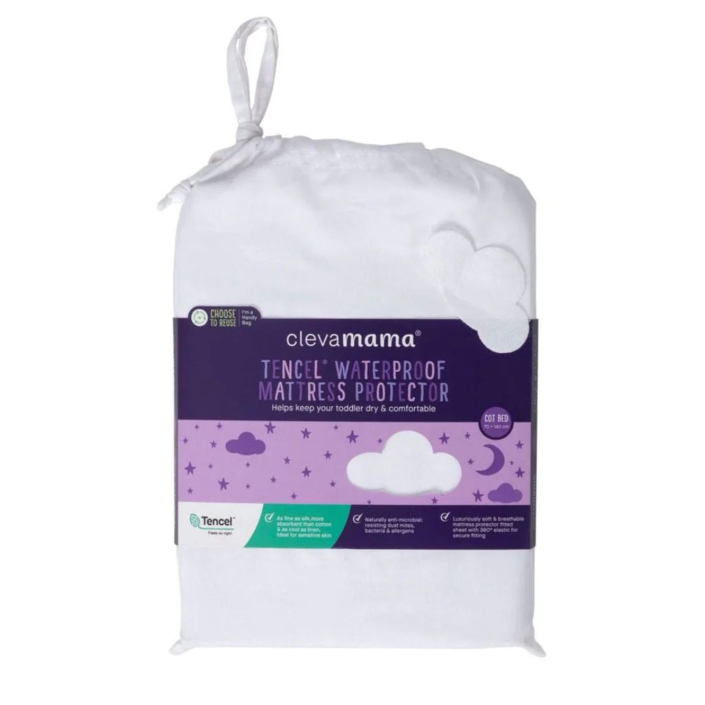 Clevamama Tencel Waterproof Cot Bed Mattress Protector 70cm x 140cm