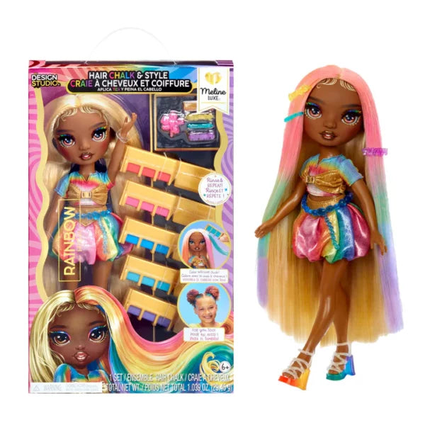 Rainbow High Doll Hair Chalk And Style Meline