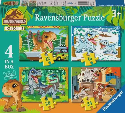 Jurassic World Dinosaur Explorers 4 In A Box Jigsaw Puzzles