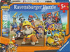 Paw Patrol Rubble And Crew 3 x 49pc Jigsaw Puzzles
