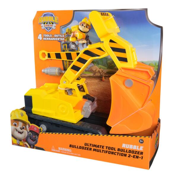 Paw Patrol Rubble And Crew Rubble's  Ultimate Tool Bulldozer With Rubble Figure