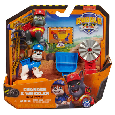 Paw Patrol Rubble And Crew Charger And Wheeler Build It Pack