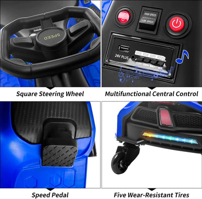 Kayto 24v 360 Drift Kart Blue