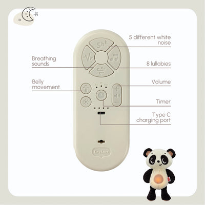 Tiny Love Panda Snuggly Buddy Infant Toy With Soothing Breathing Movement