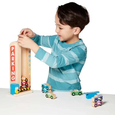 Melissa & Doug Stack And Count Parking Garage