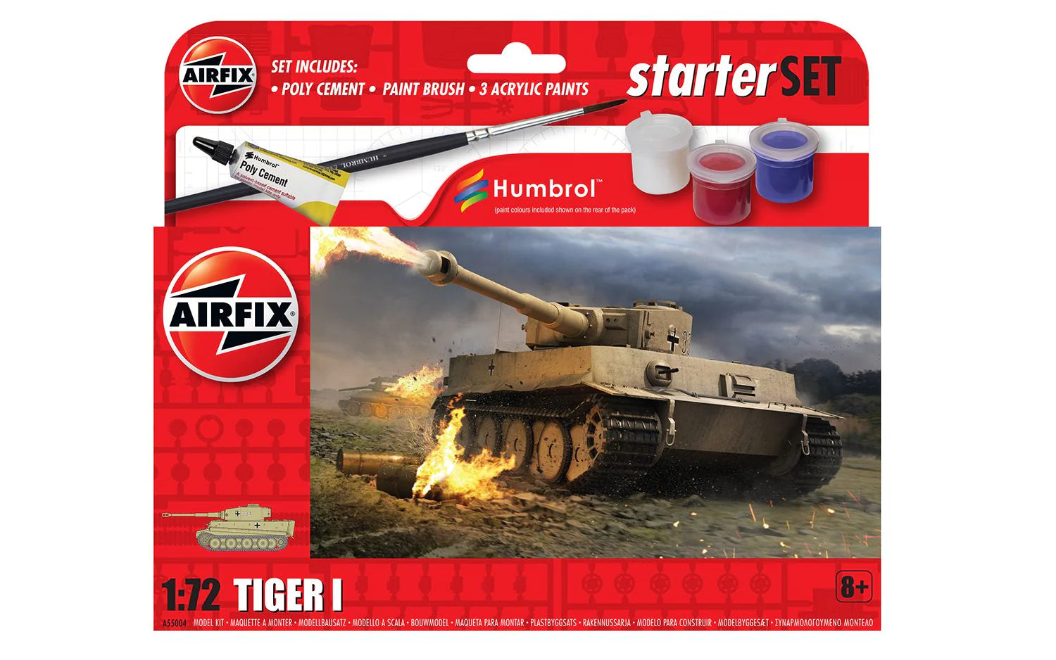 Airfix Tiger I Tank Starter Set 1:72 Totally Toys Ireland - Main Image