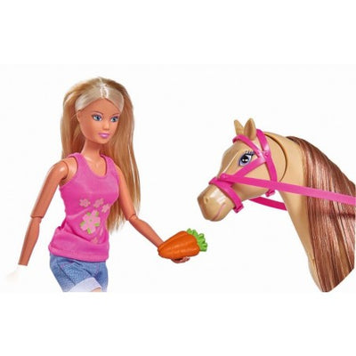 Steffi Love Lovely Horse Doll With Horse And Accessories Playset