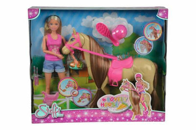 Steffi Love Lovely Horse Doll With Horse And Accessories Playset