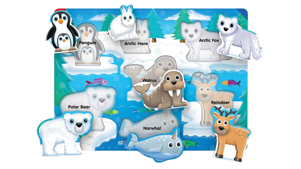 My First Lift And Learn Wooden Jigsaw Puzzle Artic