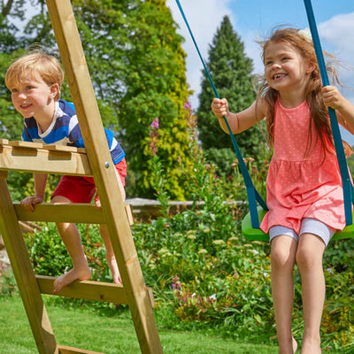 TP Forest Multiplay Double Wooden Swing Set And Slide