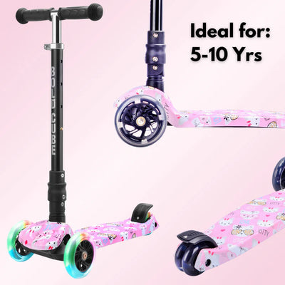 BoldCube Big Fold 3 Wheel Foldable Scooter Kitty Love 5-10 Years