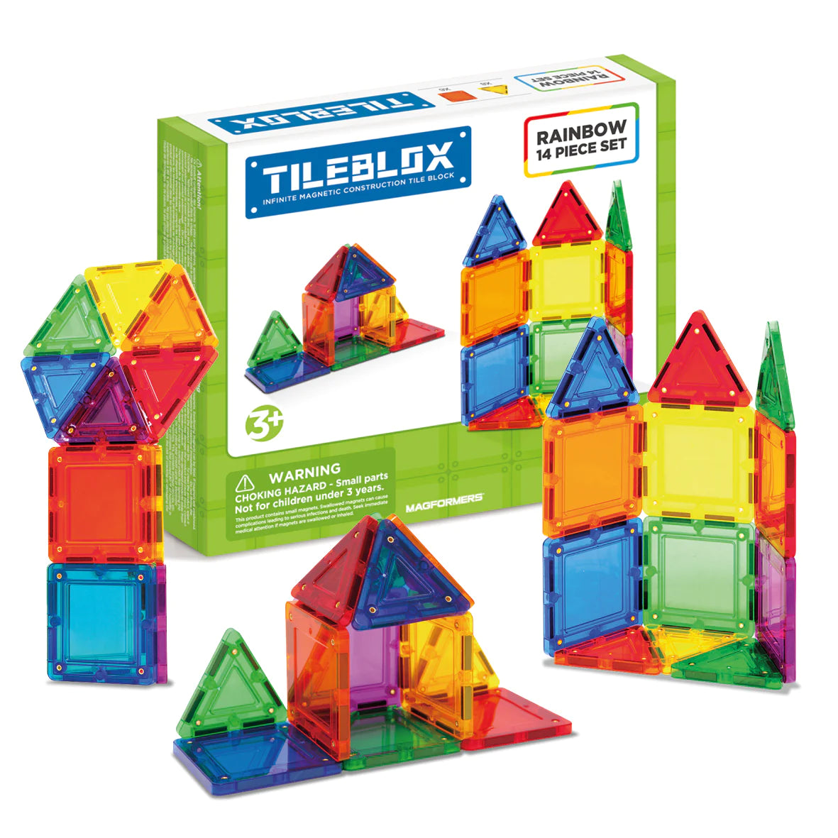 Magformers Tileblox 14pc Rainbow Set