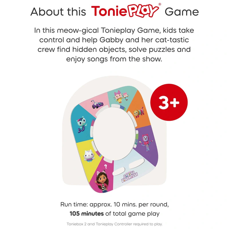 Tonies 2 Tonieplay Game Gabby's Doll House Disc With Puzzle Board