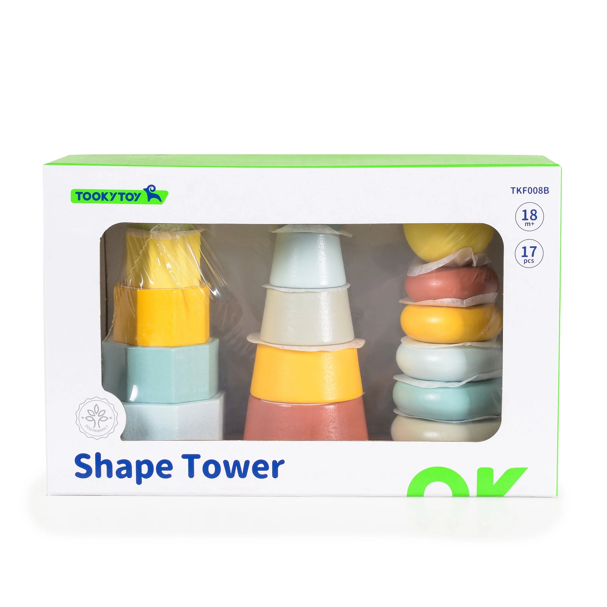 Tooky Toys Wooden Shape Tower