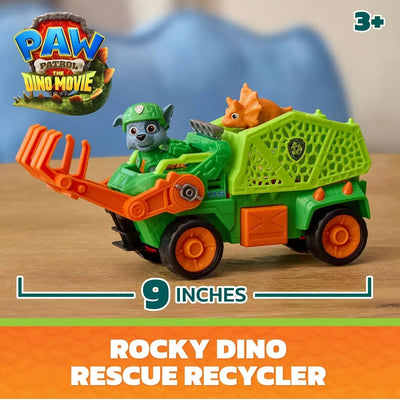 Paw Patrol Dino Rocky Rescue Recycler Vehicle And Rocky Figure