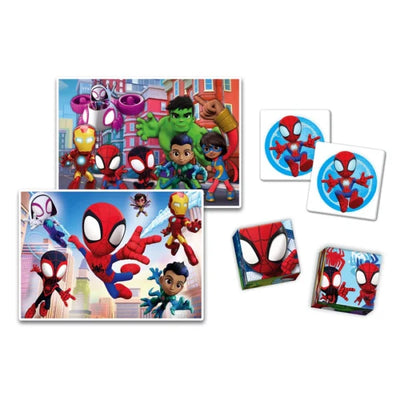 SpiderMan Spidey And His Amazing Friends Edukit 4 In 1 Jigsaw Puzzles And Games