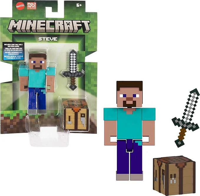 Minecraft Core Figure Steve With Sword And Accessory