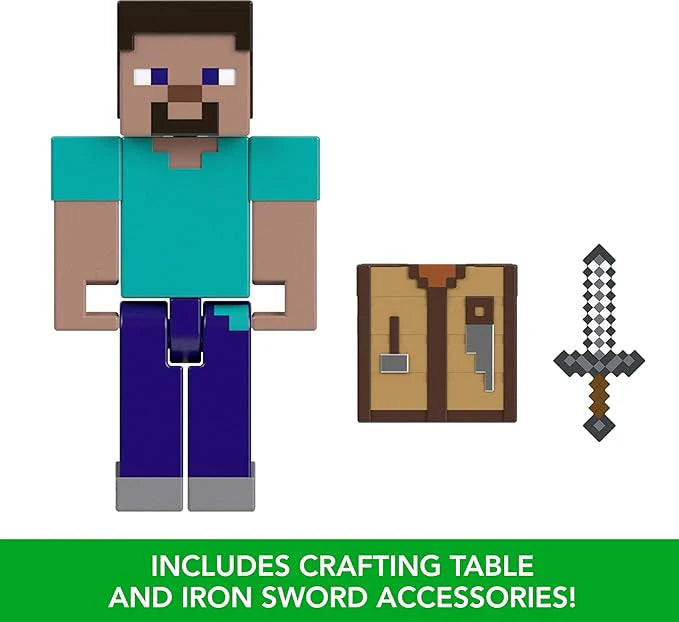 Minecraft Core Figure Steve With Sword And Accessory