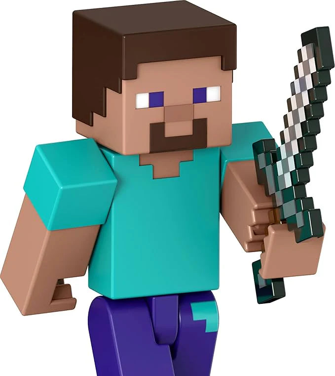 Minecraft Core Figure Steve With Sword And Accessory