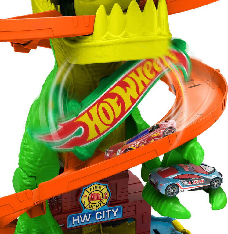 Hot Wheels T Rex Blaze Battle Playset