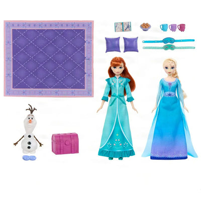Disney Frozen Slumber Sisters Anna And Elsa Dolls With Accessories Playset