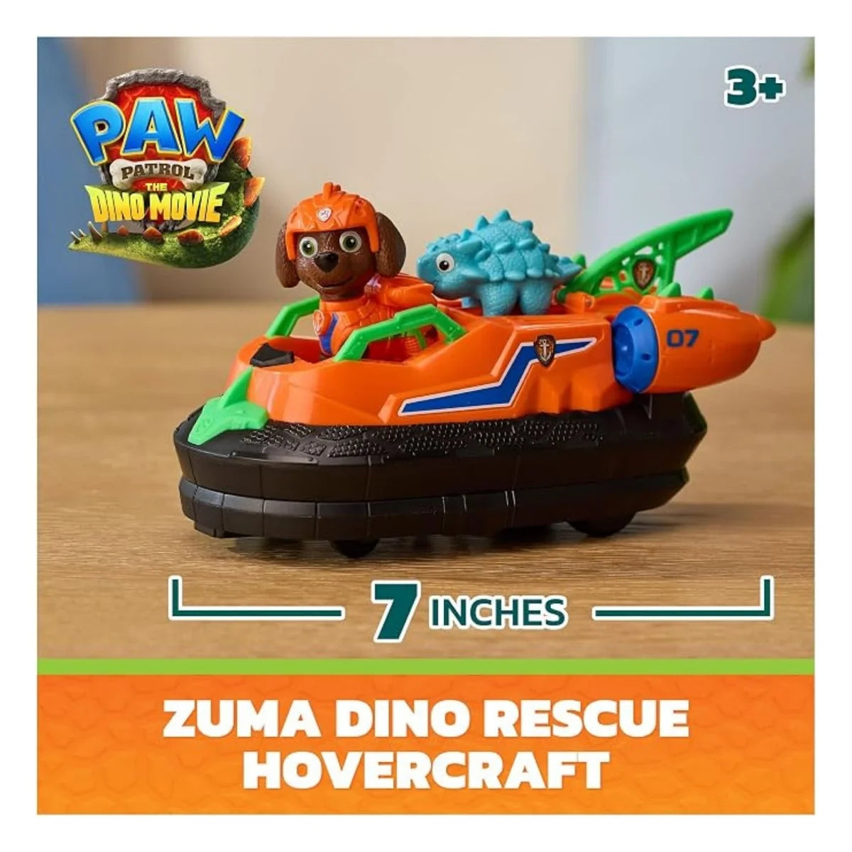 Paw Patrol Dino Zuma Rescue Hovercraft Vehicle And Zuma Figure