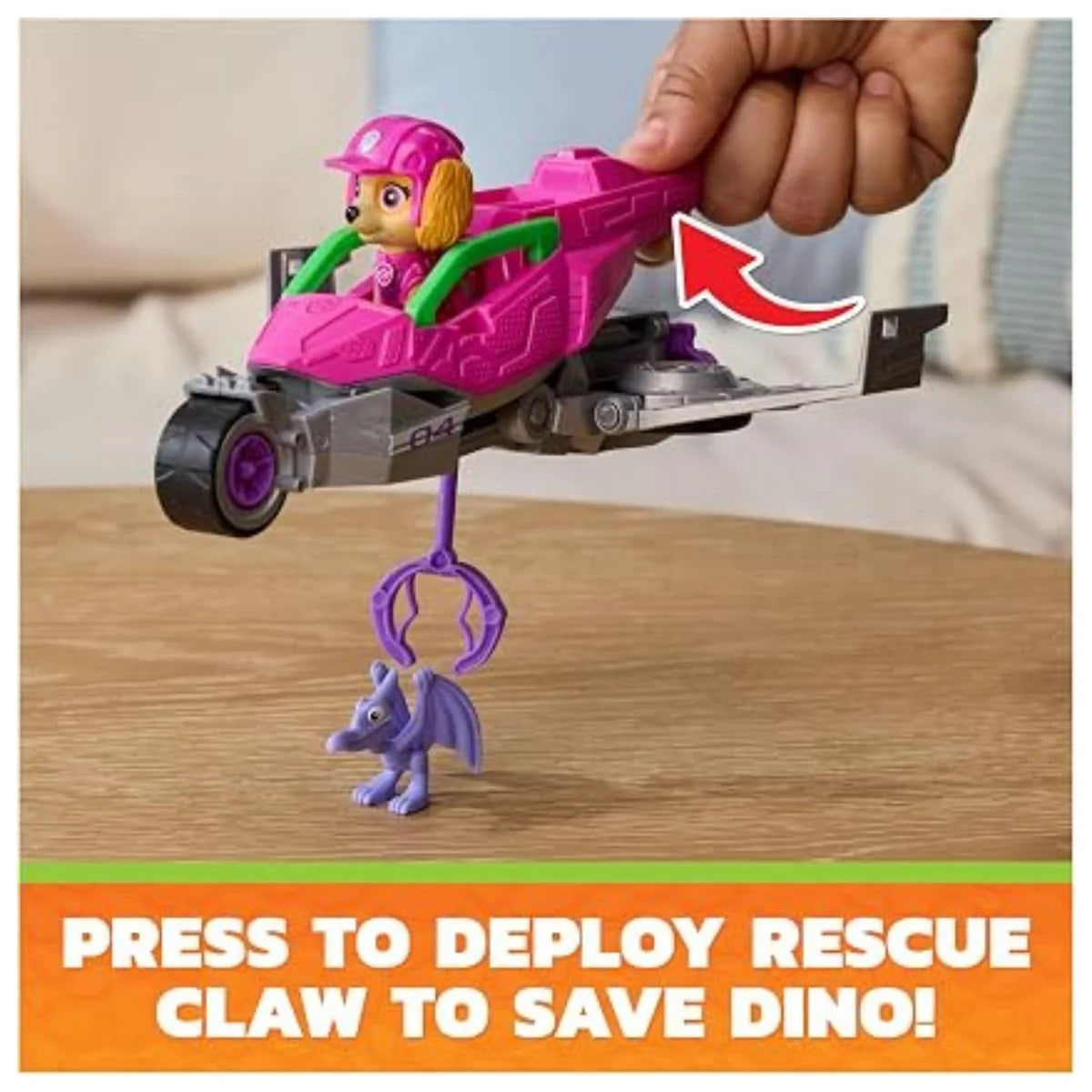 Paw Patrol Dino Skye Rescue Jet Vehicle And Skye Figure