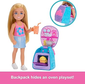 Barbie Family And Friends Chelsea Doll And Cupcake Baking Backpack Accessories