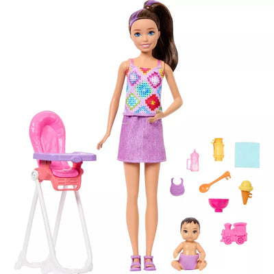 Barbie Skipper Babysitters Inc Feeding Time Doll And Accessories