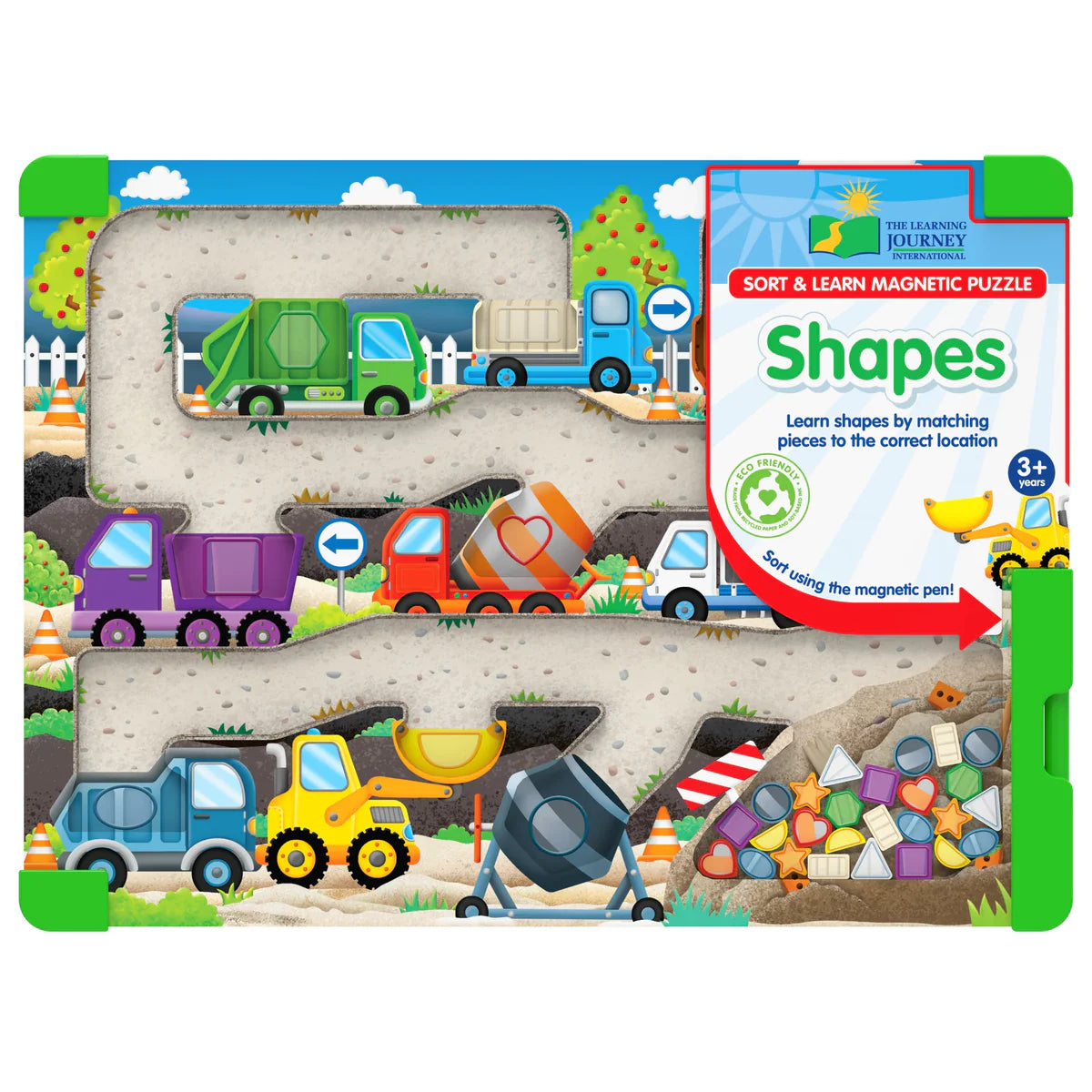 Sort And Learn Magnetic Wooden Jigsaw Puzzle Shapes