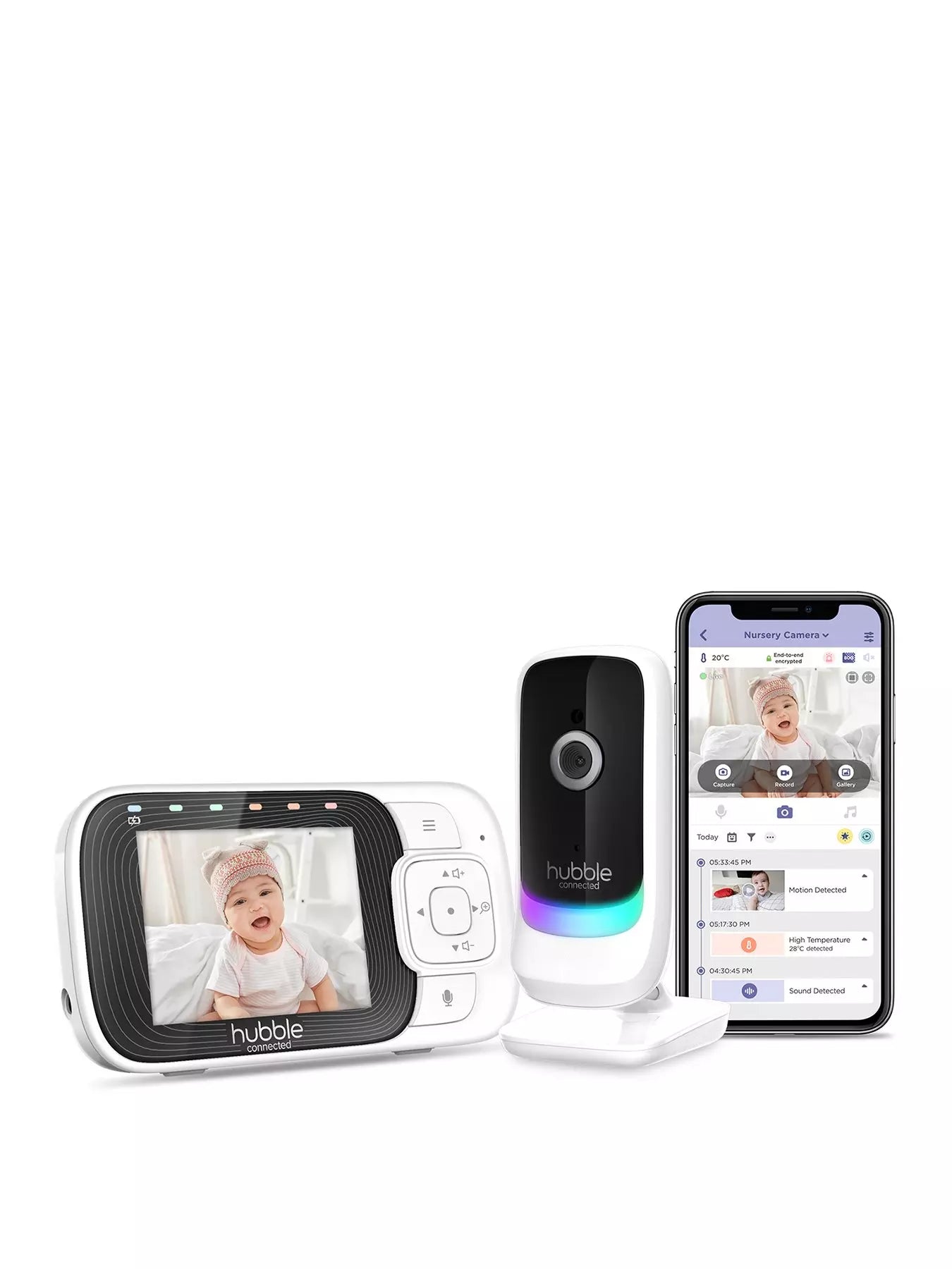 Hubble Nursey Pal Essentials Smart Baby Monitor With Fixed Camera
