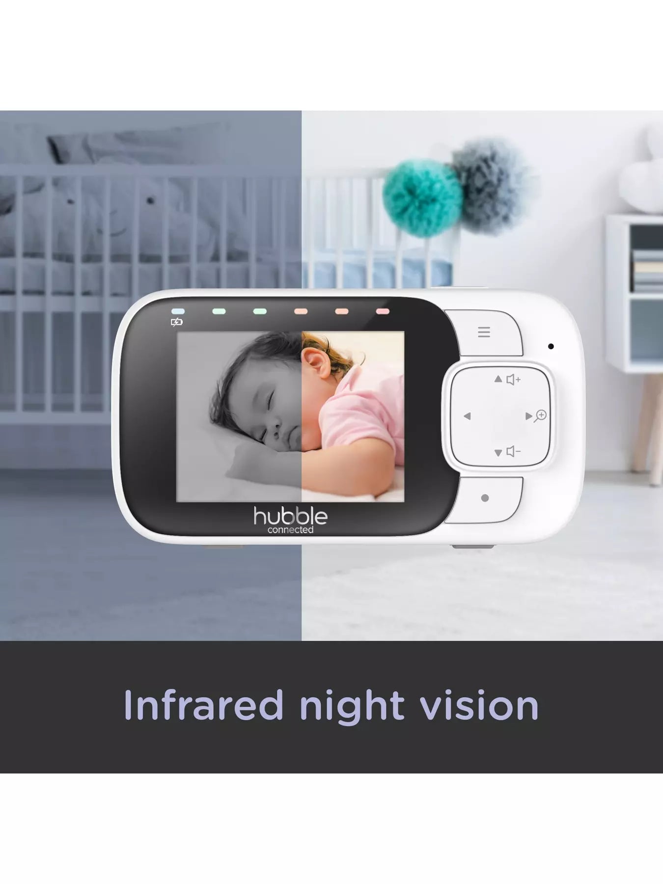 Hubble Nursey Pal Essentials Smart Baby Monitor With Fixed Camera