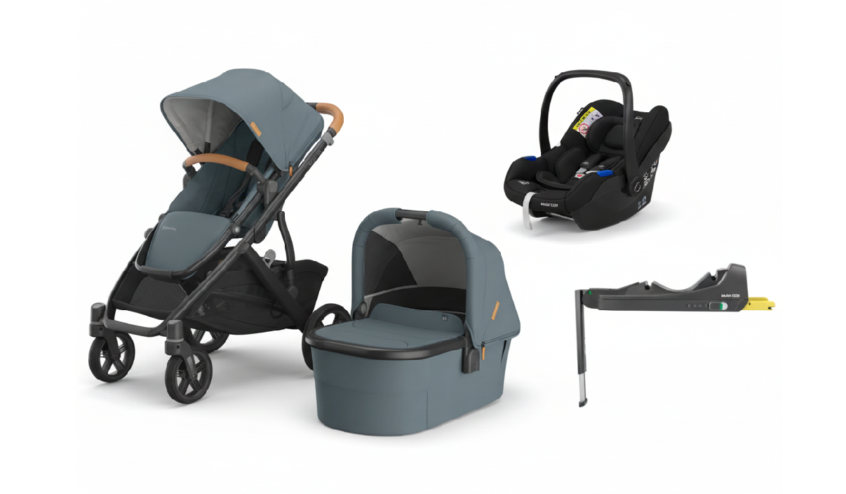 UppaBaby Vista V3 Dillon Bundle With Free Maxi Cosi Cabrio Fix Car Seat And Isofix Base