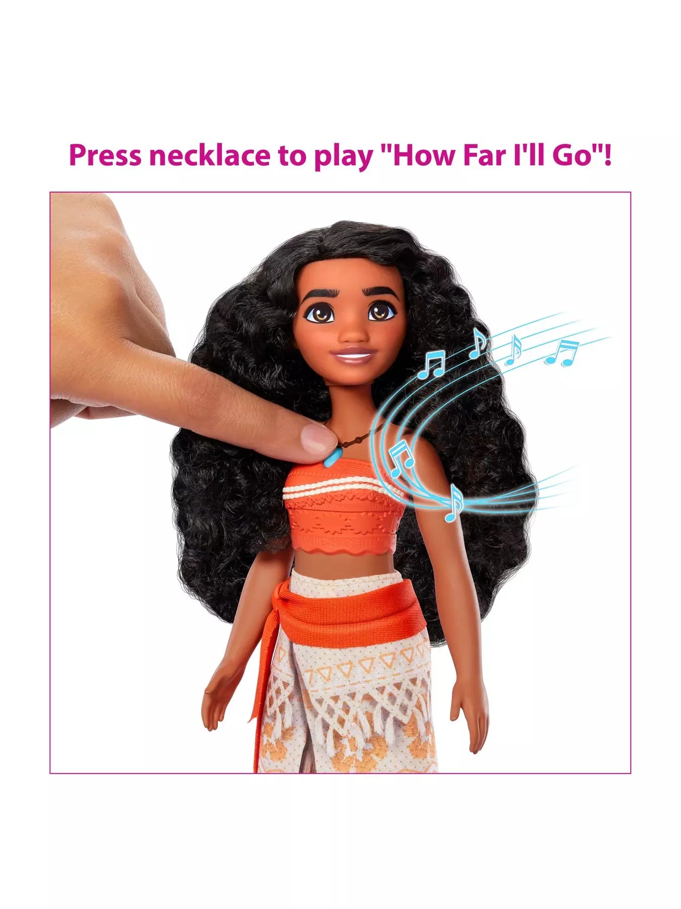 Moana doll and necklace top