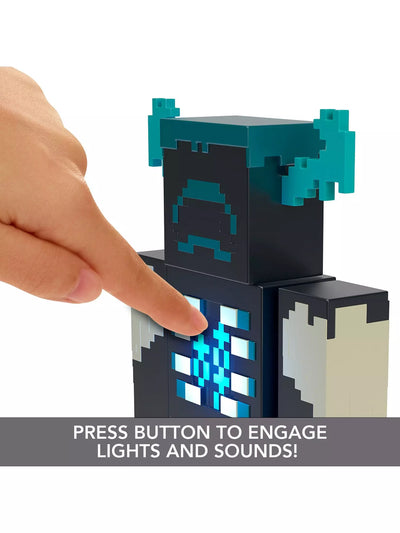 Minecraft Warden Action Figure With Battle Lights And Sounds