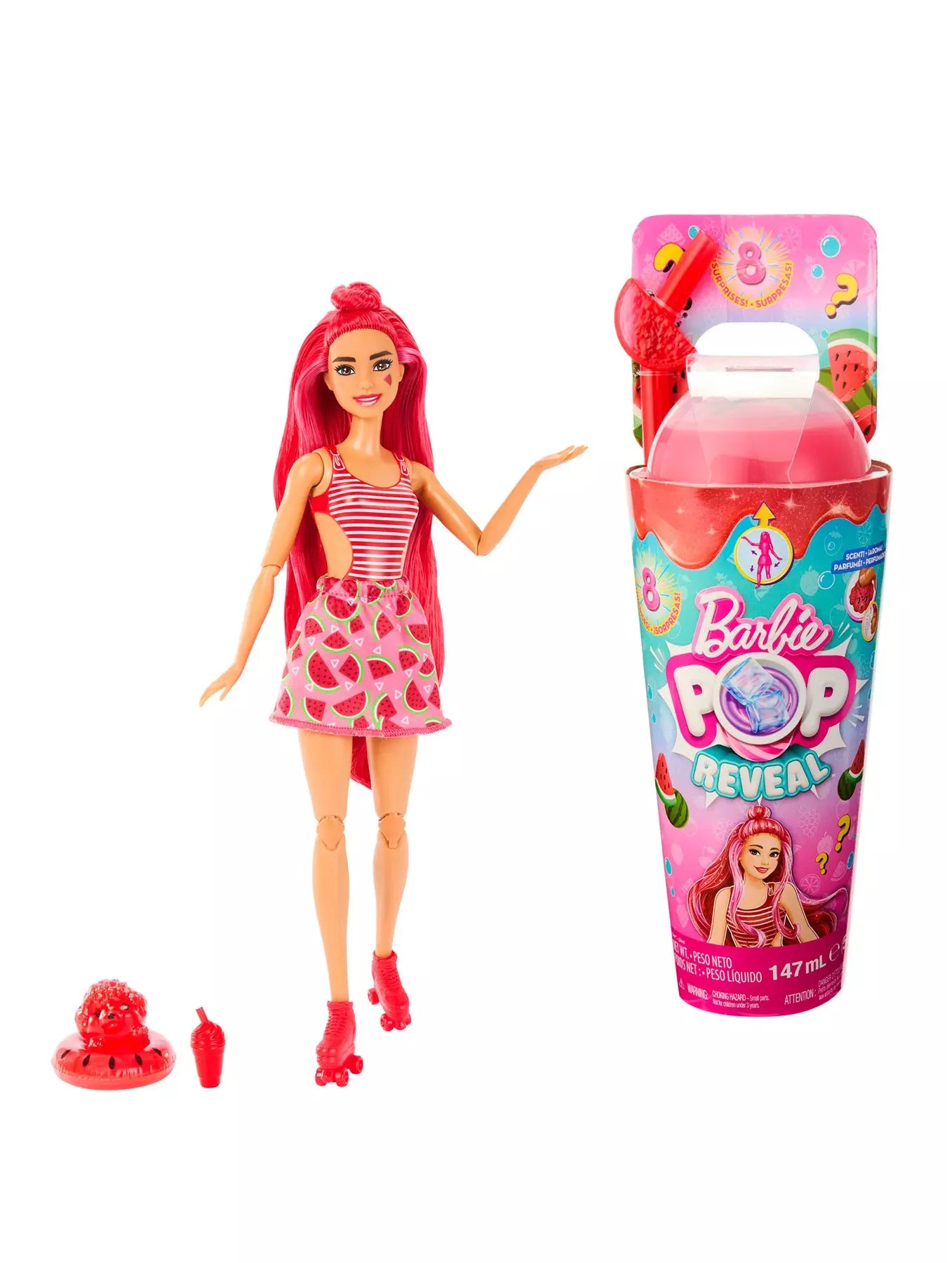 Barbie Pop Reveal Fruit Series Watermelon Scented Doll And Accessories