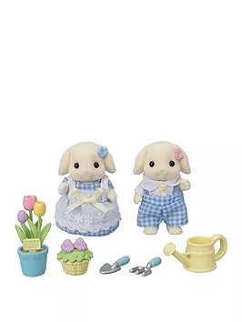 Sylvanian Families Blossom Gardening Set Flora Rabbit Sister And Brother