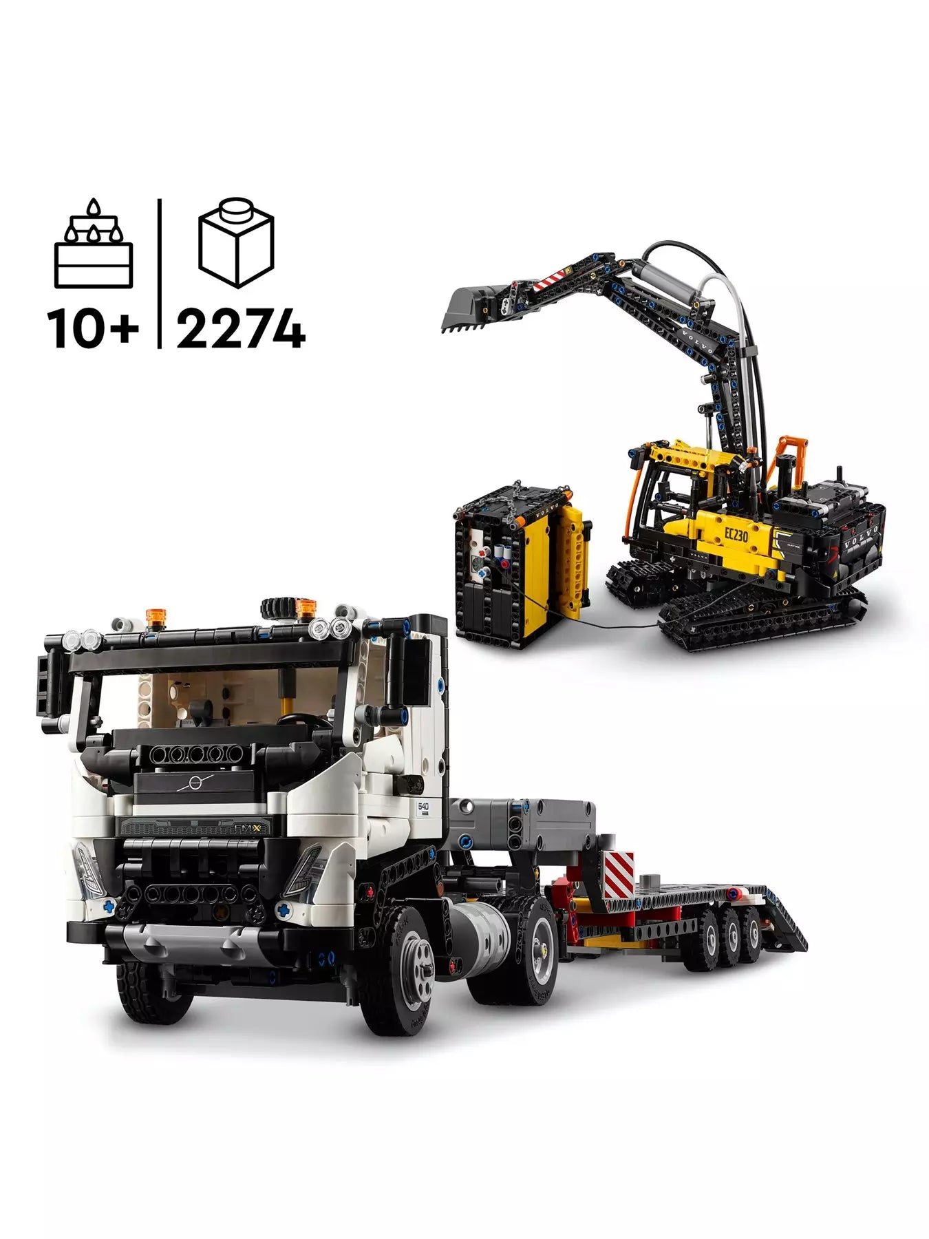 Lego Technic 42175 Volvo FMX Truck And EC230 Electric Excavator Set