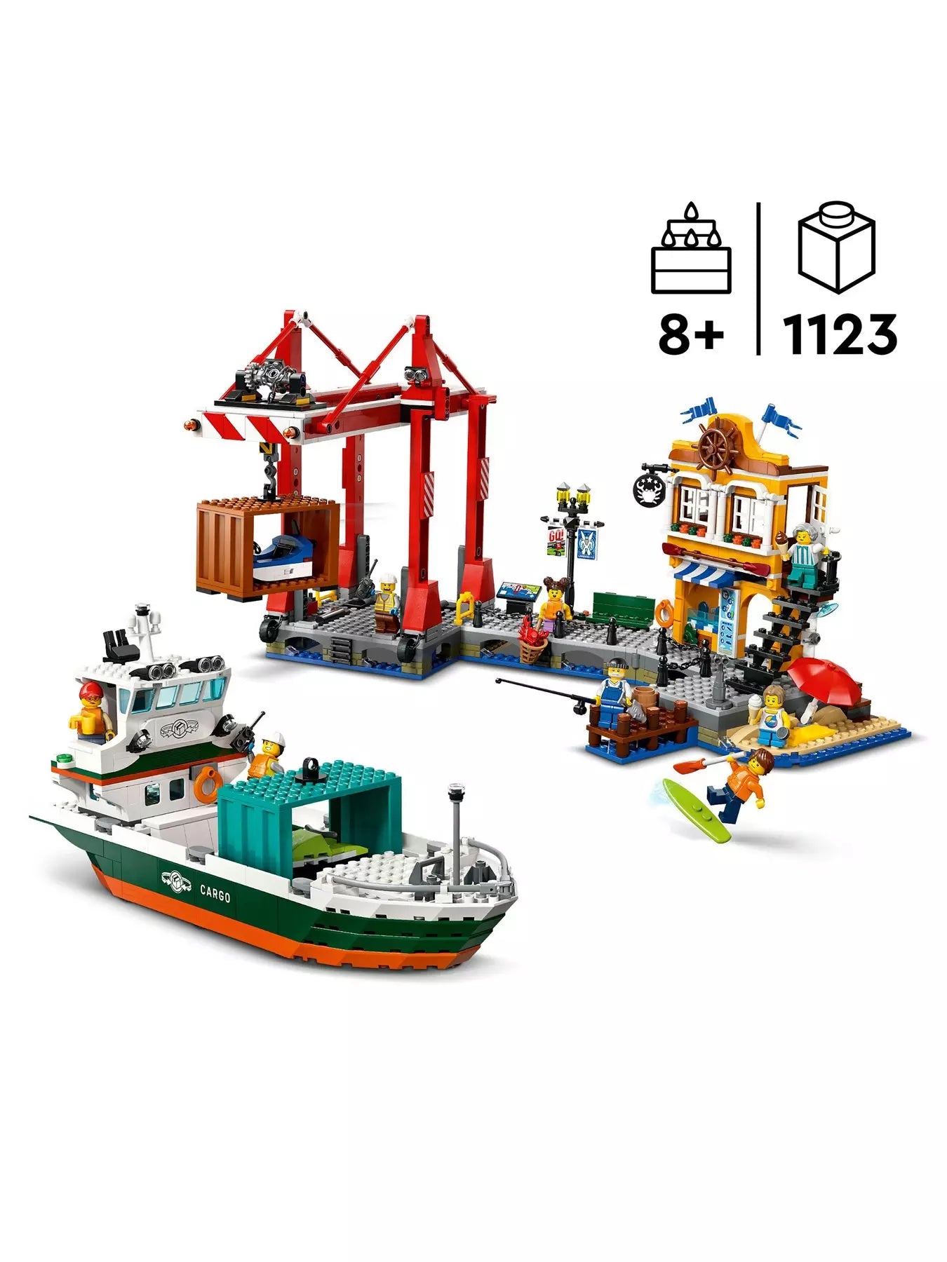 Lego City 60422 Seaside Harbour With Cargo Ship